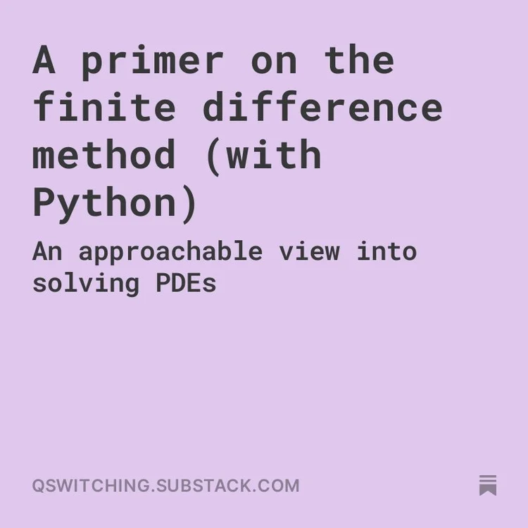 A primer on the finite difference method (with Python)
