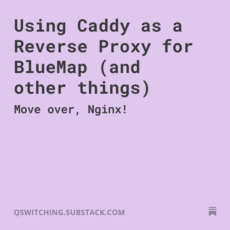 Using Caddy as a Reverse Proxy for BlueMap (and other things)