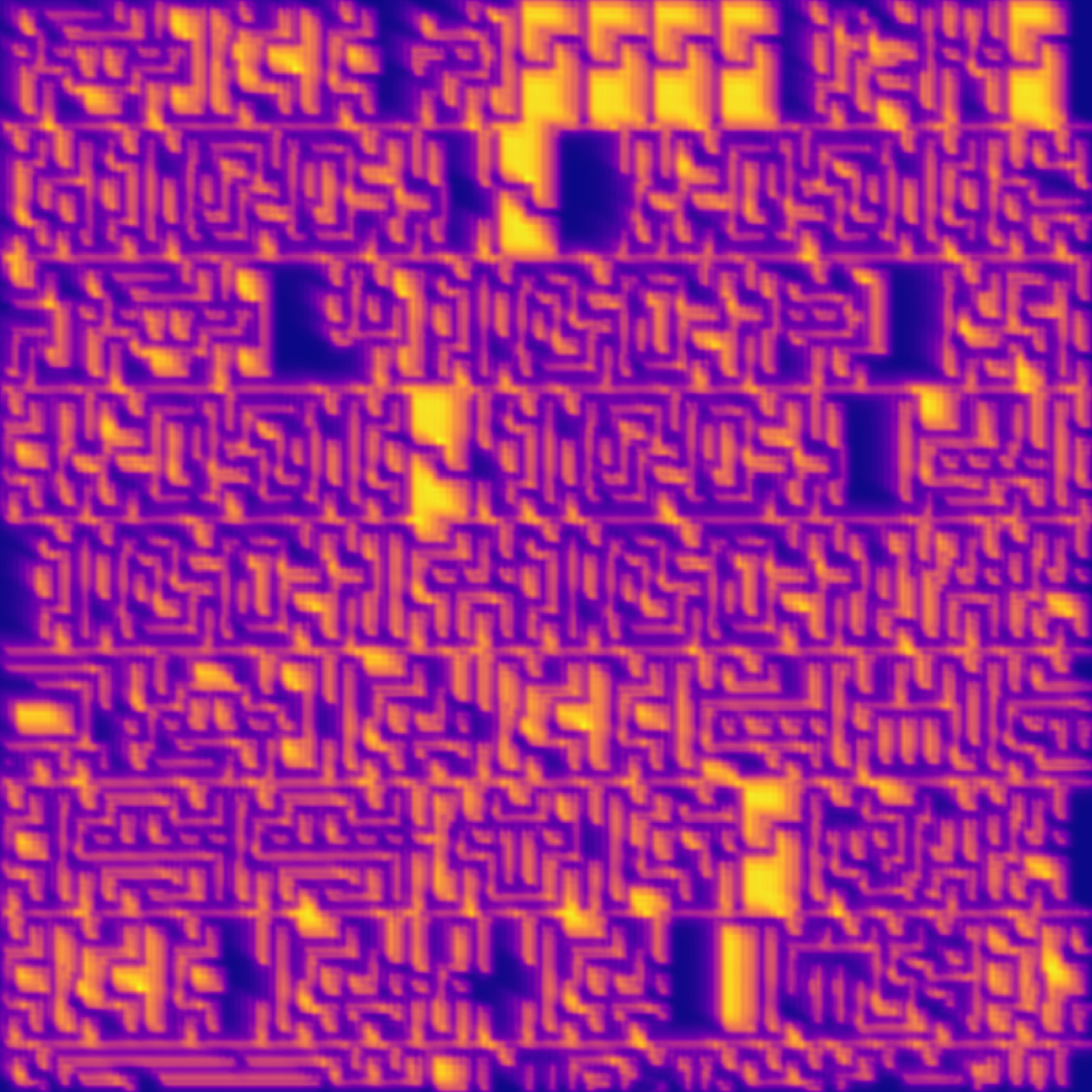 A simulated lithographic aerial image